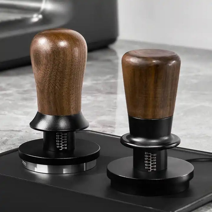 Bangle Stainless Steel Espresso Tamper for 51mm, 53mm, 58mm, and 58.5mm Coffee Beans.