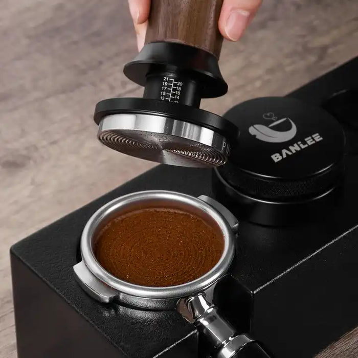 Bangle Stainless Steel Espresso Tamper for 51mm, 53mm, 58mm, and 58.5mm Coffee Beans.