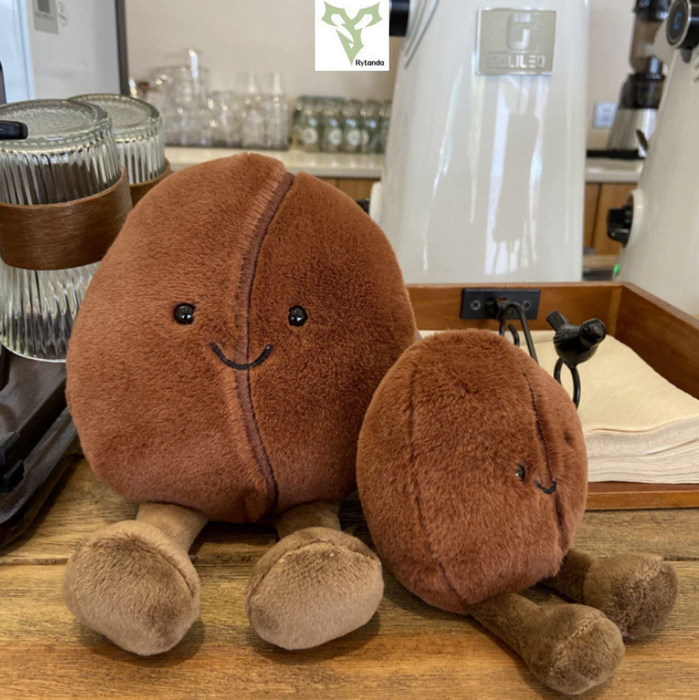 Cute Coffee Bean Plush Toy – Soft, Fun Pillow for Home & Kids